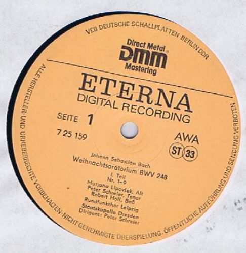 Eterna 7 25 159-161 - Johann Sebastian Bach, Peter Schreier - We - Image 9