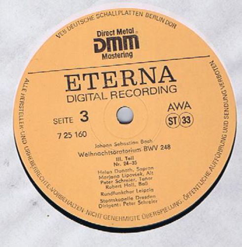 Eterna 7 25 159-161 - Johann Sebastian Bach, Peter Schreier - We - Image 10