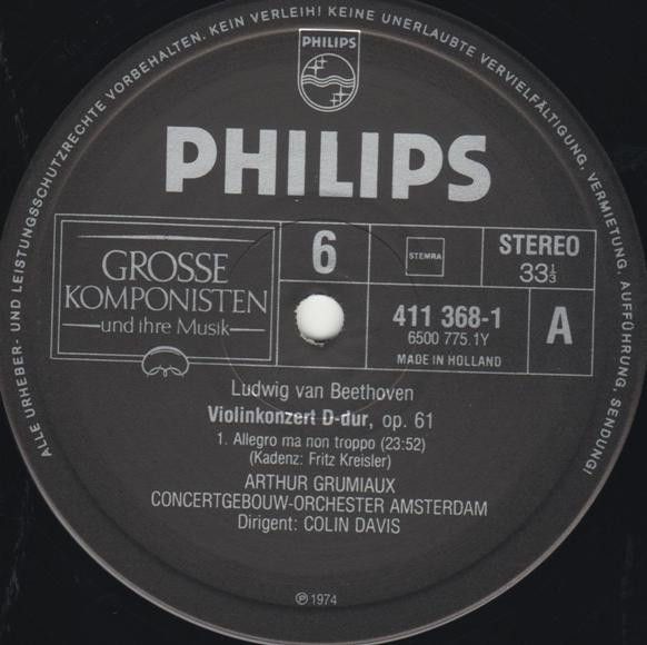 Philips 411 368-1 - Ludwig Van Beethoven, Concertgebouworkest, S - Image 2