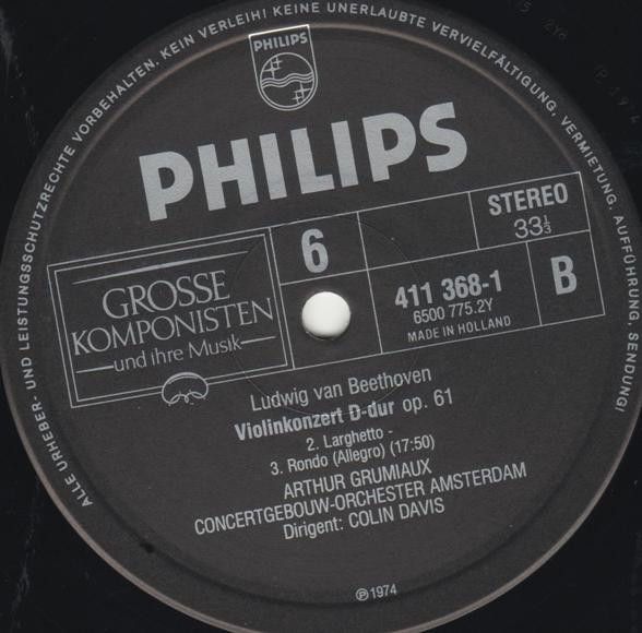 Philips 411 368-1 - Ludwig Van Beethoven, Concertgebouworkest, S - Image 3