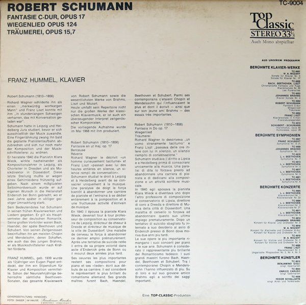 Top Classic TC 9004 - Robert Schumann, Franz Hummel - Fantasie C - Image 2