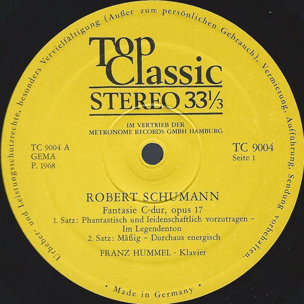 Top Classic TC 9004 - Robert Schumann, Franz Hummel - Fantasie C - Image 3