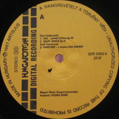 Hungaroton SLPD 31002 - Pyotr Ilyich Tchaikovsky, Aram Khatchatu - Image 3