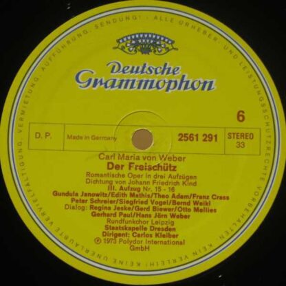 Deutsche Grammophon 2720 071 - Carl Maria von Weber, Gundula Jan - Image 13