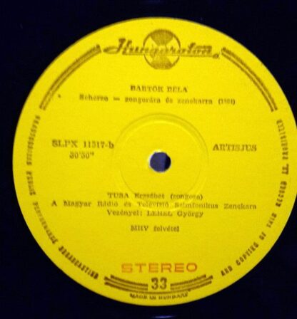 Hungaroton LPX 11517 - Béla Bartók, Tusa Erzsébet, Magyar Rádió - Image 3
