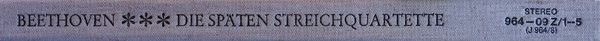 Intercord 964-09 Z/1-5 - Ludwig van Beethoven, Melos Quartett - - Image 7