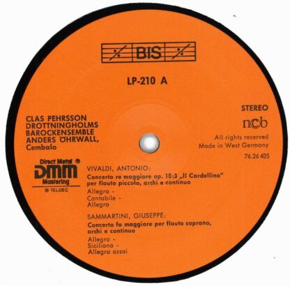 BIS LP-210 - Antonio Vivaldi, Giuseppe Sammartini, Georg Philipp - Image 3