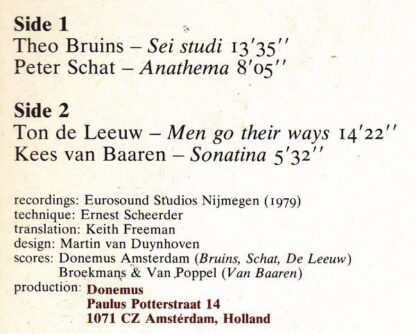 Composers' Voice CV 7904 - Theo Bruins - Piano - Image 2