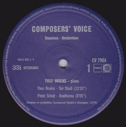 Composers' Voice CV 7904 - Theo Bruins - Piano - Image 3