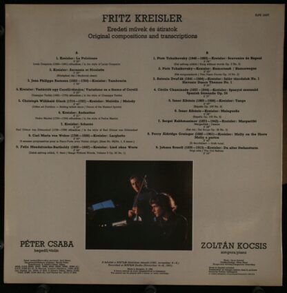 Hungaroton SLPX 12437 - Fritz Kreisler, Péter Csaba, Zoltán Kocs - Image 2