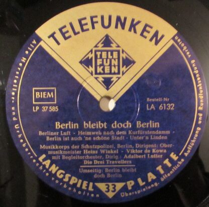 Telefunken LA 6132 - Musikkorps Der Schutzpolizei Berlin, Victor - Image 3