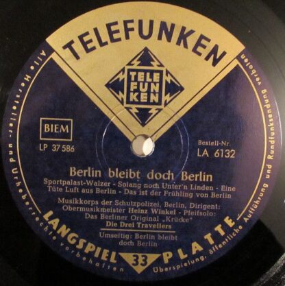 Telefunken LA 6132 - Musikkorps Der Schutzpolizei Berlin, Victor - Image 4