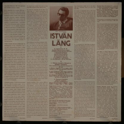 Hungaroton SLPX 11784 - Lang István - In Memoriam N.N. On Poems - Image 2