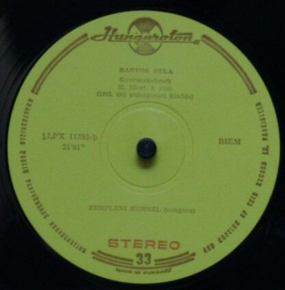 Hungaroton SLPX 11394/95 - Béla Bartók, Kornél Zempléni - For Ch - Image 5