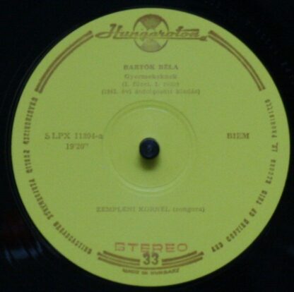 Hungaroton SLPX 11394/95 - Béla Bartók, Kornél Zempléni - For Ch - Image 6