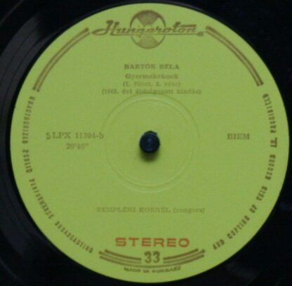 Hungaroton SLPX 11394/95 - Béla Bartók, Kornél Zempléni - For Ch - Image 7