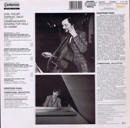 Capriccio Digital C 27 102 - Carl Philipp Emanuel Bach, Siegfrie - Image 4