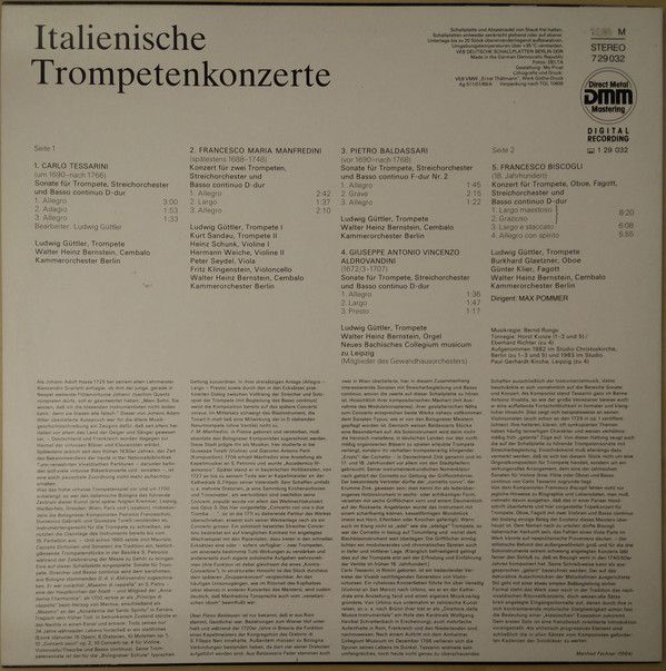 Eterna 7 29 032 - Ludwig Güttler - Italienische Trompetenkonzert - Image 2