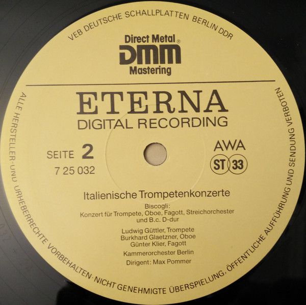 Eterna 7 29 032 - Ludwig Güttler - Italienische Trompetenkonzert - Image 4