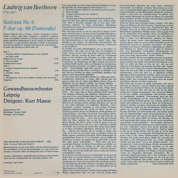 Eterna 8 26 419 - Ludwig van Beethoven, Gewandhausorchester Leip - Image 2