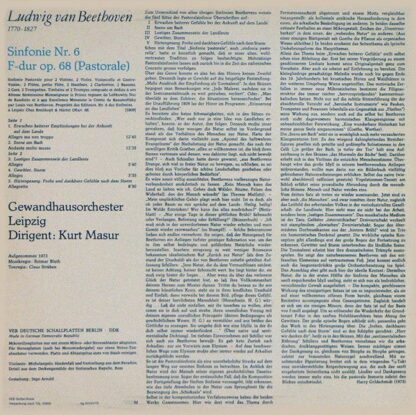 Eterna 8 26 419 - Ludwig van Beethoven, Gewandhausorchester Leip - Image 2