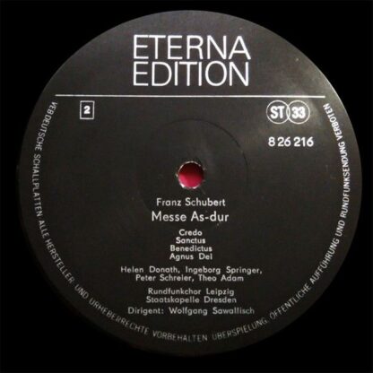 Eterna 8 26 216 - Franz Schubert, Helen Donath, Ingeborg Springe - Image 4