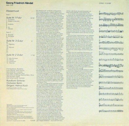 Eterna 8 26 808 - Georg Friedrich Händel, Rundfunk-Sinfonieorche - Image 2