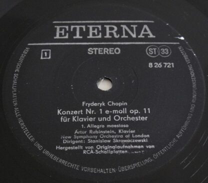 Eterna 8 26 721 - Arthur Rubinstein, The New Symphony Orchestra - Image 3
