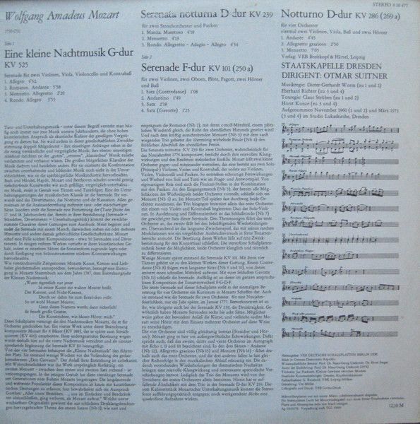 Eterna 8 26 477 - Wolfgang Amadeus Mozart, Staatskapelle Dresden - Image 2