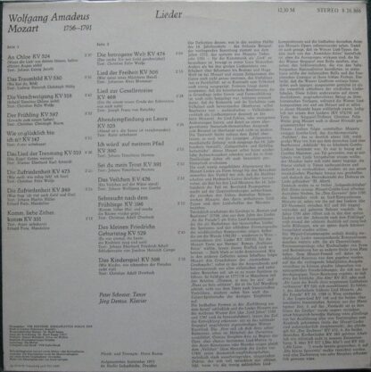 Eterna 8 26 866 - Wolfgang Amadeus Mozart, Peter Schreier, Jörg - Image 3