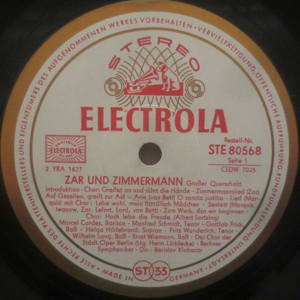 Electrola STE 80 568 - Marcel Cordes, Gottlob Frick, Fritz Wunde - Image 3