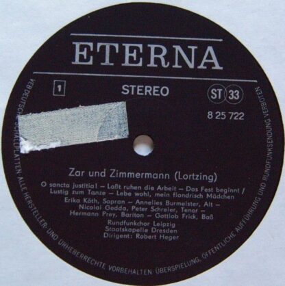 Eterna 8 25 722 - Albert Lortzing - Zar Und Zimmermann - Image 3