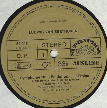 Eurodisc 64 046 - Ludwig van Beethoven, The Czech Philharmonic O - Image 3