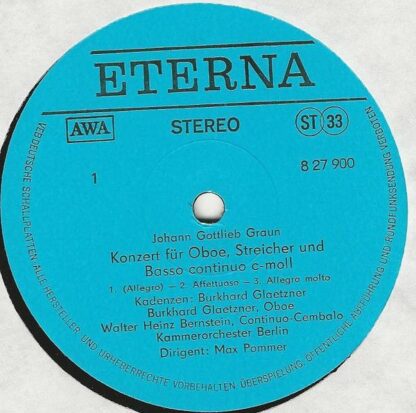 Eterna 8 27 900 - Johann Gottlieb Graun, Johann Christian Bach, - Image 3