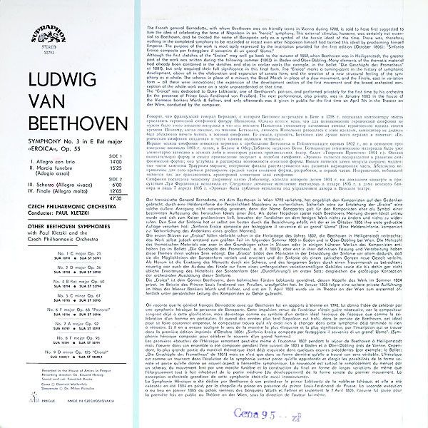 Supraphon SUA ST 50793 - Ludwig van Beethoven, The Czech Philhar - Image 2