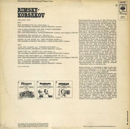 CBS Harmony S 30007 - Nikolai Rimsky-Korsakov, Leonard Bernstein - Image 2