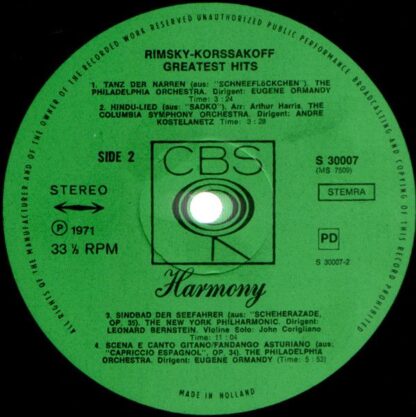 CBS Harmony S 30007 - Nikolai Rimsky-Korsakov, Leonard Bernstein - Image 4