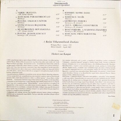 Hungaroton SLPXL 12138 - Herbert Von Karajan, Berliner Philharmo - Image 3