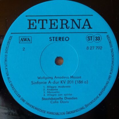 Eterna 8 27 792 - Wolfgang Amadeus Mozart, Staatskapelle Dresden - Image 4