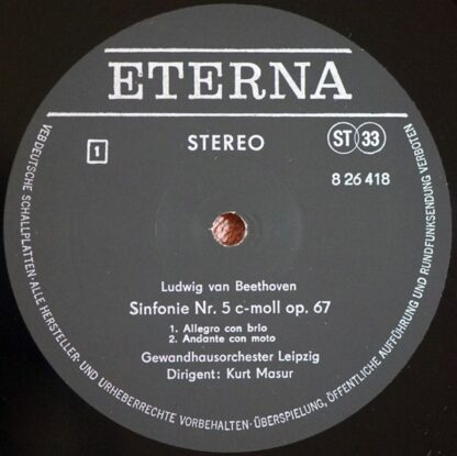 Eterna 8 26 418 - Ludwig van Beethoven, Gewandhausorchester Leip - Image 3