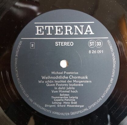 Eterna 8 26 091 - Michael Praetorius, Thomanerchor, Capella Fidi - Image 4