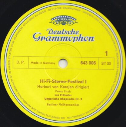 Deutsche Grammophon 643 006 - Berliner Philharmoniker, Herbert v - Image 3