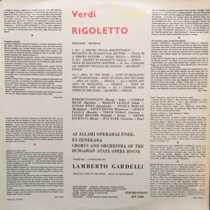 Qualiton LPX 11389 - Giuseppe Verdi, Melis György, Margit László - Image 2