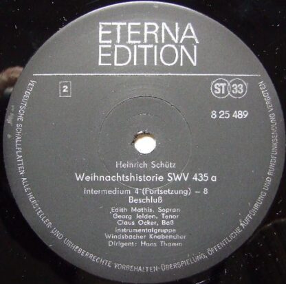 Eterna 8 25 489 - Heinrich Schütz - Weihnachtshistorie - Image 4