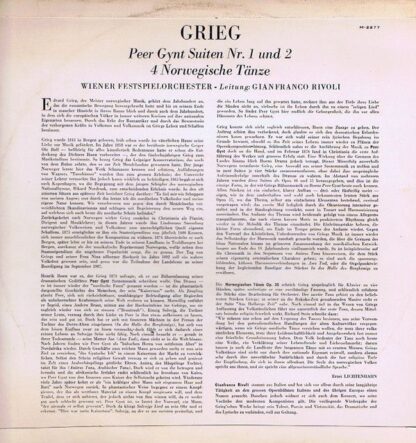 Concert Hall M-2277 - Edvard Grieg, Wiener Festspielorchester, G - Image 2