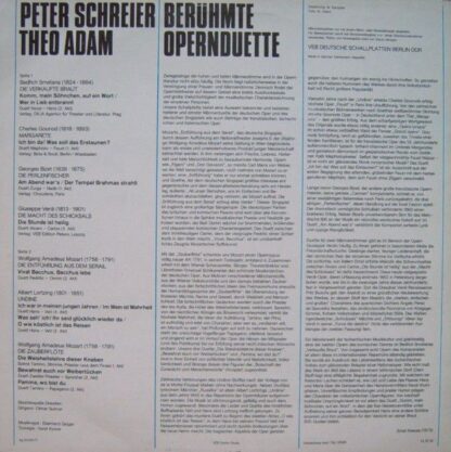 Eterna 8 26 334 - Peter Schreier, Theo Adam, Staatskapelle Dresd - Image 2