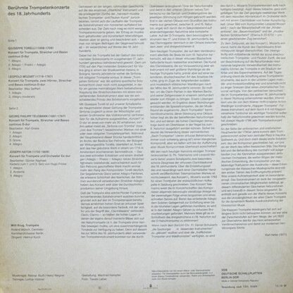 Eterna 8 26 187 - Giuseppe Torelli, Leopold Mozart, Georg Philip - Image 2