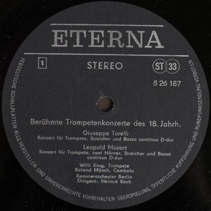 Eterna 8 26 187 - Giuseppe Torelli, Leopold Mozart, Georg Philip - Image 3