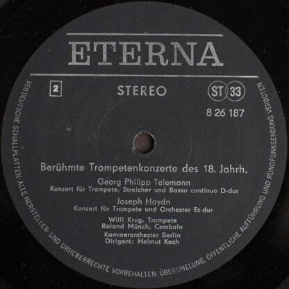 Eterna 8 26 187 - Giuseppe Torelli, Leopold Mozart, Georg Philip - Image 4