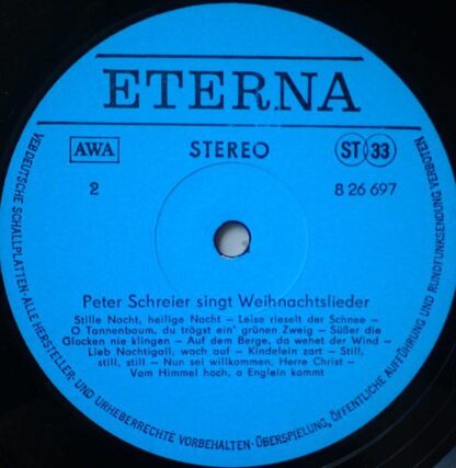 Eterna 8 26 697 - Peter Schreier - Peter Schreier Singt Weihnach - Image 5